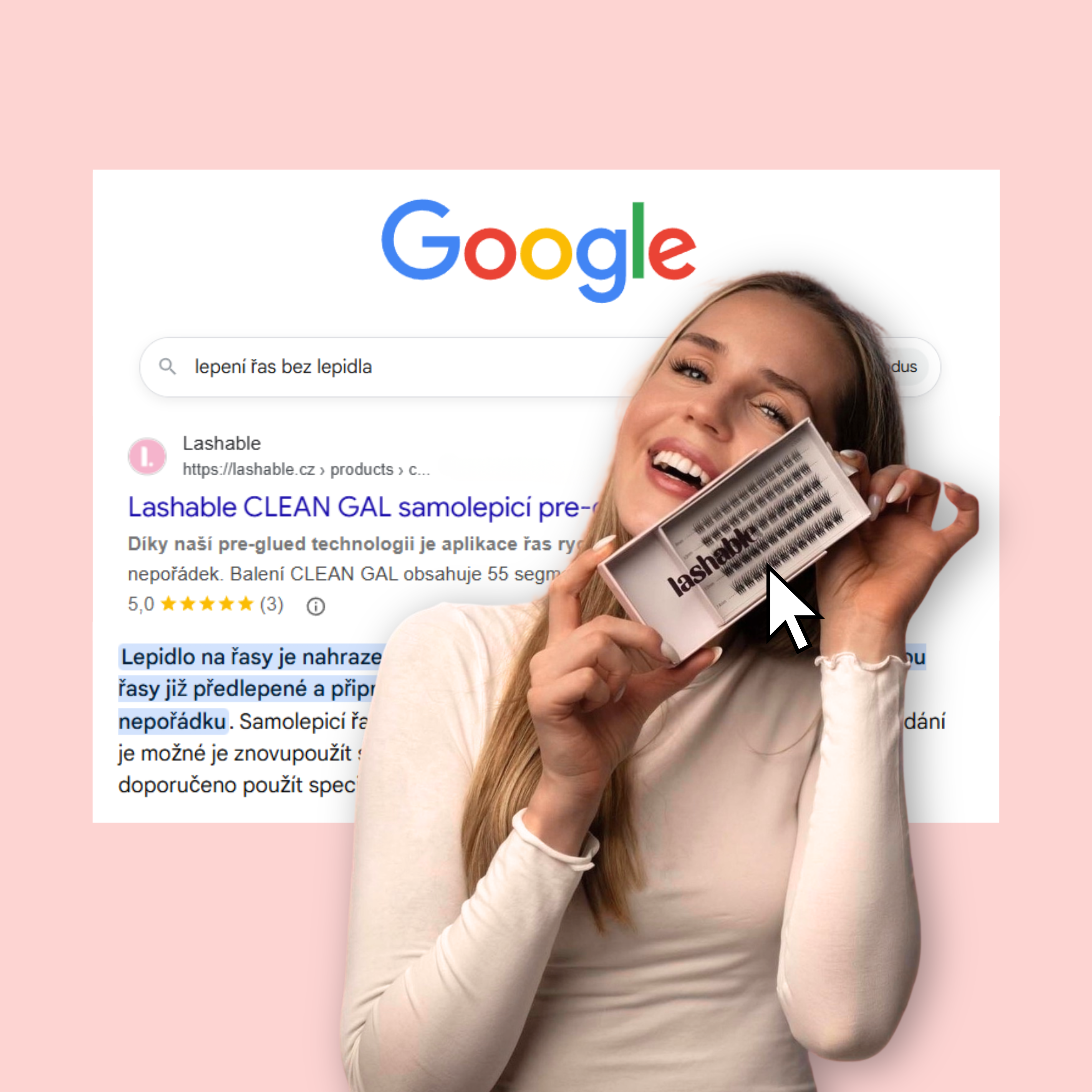 Samolepicí řasy od Lashable: rychlé prodloužení řas bez lepidla